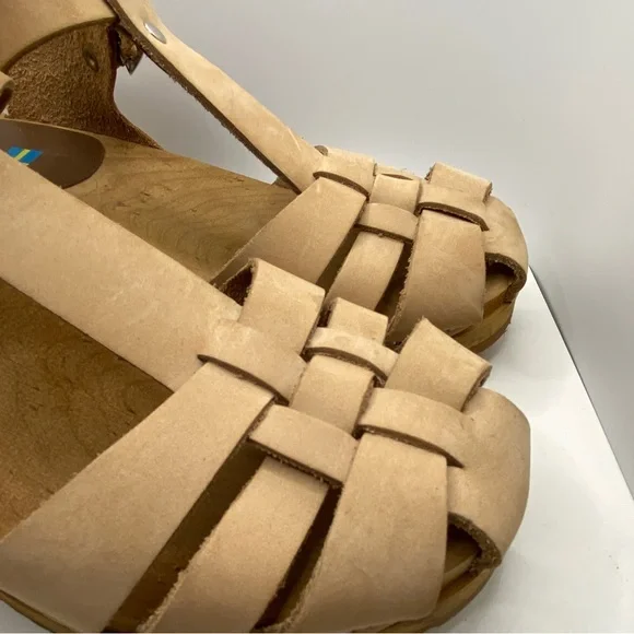 Swedish Leather Clog Sandals - Picture 3 of 6